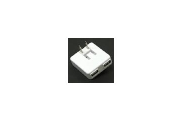 USB機器を2つ同時に充電できるUSB−ACアダプタなど 画像
