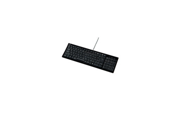 サンワサプライ、USBポートを2つ内蔵するコンパクトサイズのUSB接続キーボード 画像