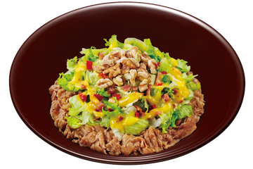 すき家、特製ハニーマスタード&くるみ使用した「ハニマスレタス牛丼」新発売 画像