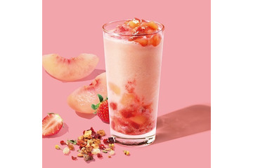スタバ、限定店舗で白桃&ストロベリーの甘さとさくらの香りを楽しむティービバレッジ 画像