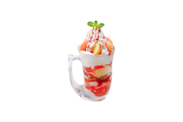 びっくりドンキーで“ピーチデザートフェア”!特大パフェ、ソフトケーキなど登場 画像