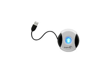 ロジテック、円形のUSB2.0バスパワー対応5GバイトポータブルHDD 画像