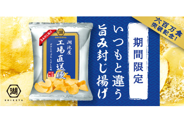 湖池屋の工場直送便シリーズに独自のカリサク食感ポテチ「旨み封じ揚げ」が登場 画像