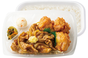 ほっともっと“肉×肉”の新メニュー登場!しょうが焼きやカルビ焼肉にから揚3個プラス 画像