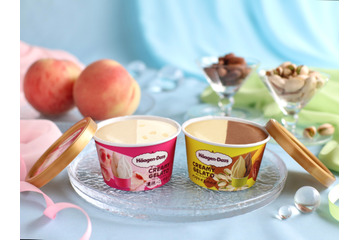 ハーゲンダッツ夏の定番CREAMY GELATO新作に「濃桃~こいもも~」「ピスタチオ&カカオ」が登場 画像