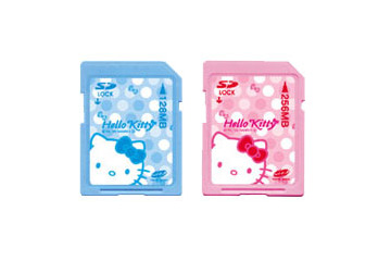 NHJ、ハローキティデザインのSDメモリーカード 画像