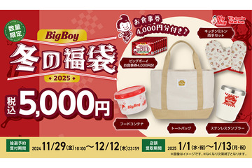 ボビーくんグッズ満載!ビッグボーイ「冬の福袋2025」抽選予約開始 画像