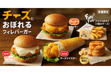 KFC、「チーズにおぼれる」シリーズが5種類に拡大!2月5日より新作バーガーとツイスターが登場 画像