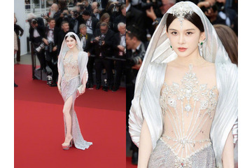 過度な露出をともなうドレスが原因？カンヌ映画祭のレッドカーペットから退場となった中国女優に韓国も注目 画像