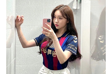 韓国チアガール、無防備すぎるキャミソールから圧巻のメリハリ…「バービー女神」とファン絶賛【PHOTO】 画像