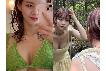 “着てても露出”状態!? 韓国で最もグラマラスな女性芸人が魅せたビーチでの“限界コーデ”【PHOTO】 画像