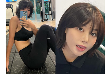 “ラケット破壊”の元カレも後悔？はち切れそうな健康美スタイル…ユビン、お座りテニスコートSHOT【PHOTO】 画像