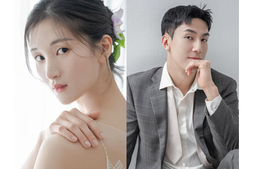 韓国で女子バスケ×男子バレーの“アスリート夫婦”誕生！8年交際の長寿カップル、美男美女ウェディングフォト公開 画像