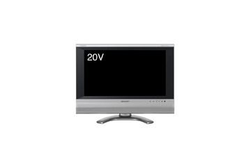 シャープ、携帯プレーヤー用入力とデジタルチューナー搭載の20V型液晶テレビ「AQUOS」 画像