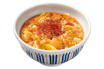 旨辛のタレが卵に絡む!なか卯、韓国チゲ鍋風味の「旨辛チゲ風親子丼」7月9日発売 画像