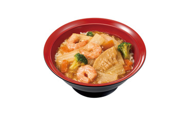 すき家、“ぷりぷりエビ”の中華丼が25日より登場！牛あいがけ丼も同時販売 画像