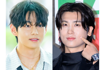 「水の中でもイケてる」BTS・V、“親友”パク・ヒョンシクとのプールSHOT公開！誕生日を祝福 画像