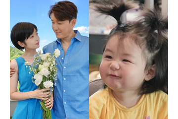 BTS・JUNG KOOK似で話題！“18歳年下の日本人妻”との間に生まれた韓国俳優の息子、初のみかんに大満足？ 画像