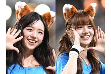 「きつねダンス可愛すぎ！」！MADEIN S・マシロ＆セリナ、しっぽ付きユニフォーム姿にファン悶絶【PHOTO】 画像