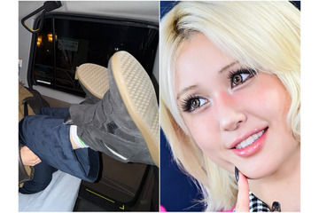 日本旅行中のK-POP歌手、無礼な行動で物議…公共マナー論争が勃発した“足上げ”写真 画像