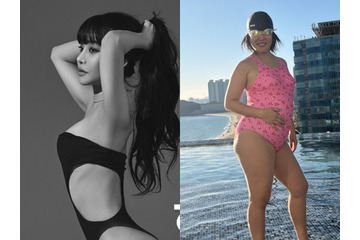 衝撃の“スイムウェア姿”で妊娠説も…韓国女性ユーチューバー、別人級ビフォー写真公開しダイエット宣言 画像
