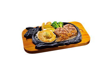 殻付きホタテが大俵ハンバーグとセットで登場！ビッグボーイが「北海道産ホタテフェア」を3月5日より開催 画像