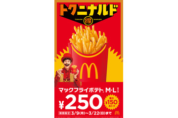マックフライポテトM・Lサイズが特別価格250円に！9日より14日間限定で実施 画像
