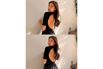 「王様のブランチ」リポーター・松元絵里花、ざっくり背中開きブラックコーデ披露！引き締まった美背中ショット公開 画像