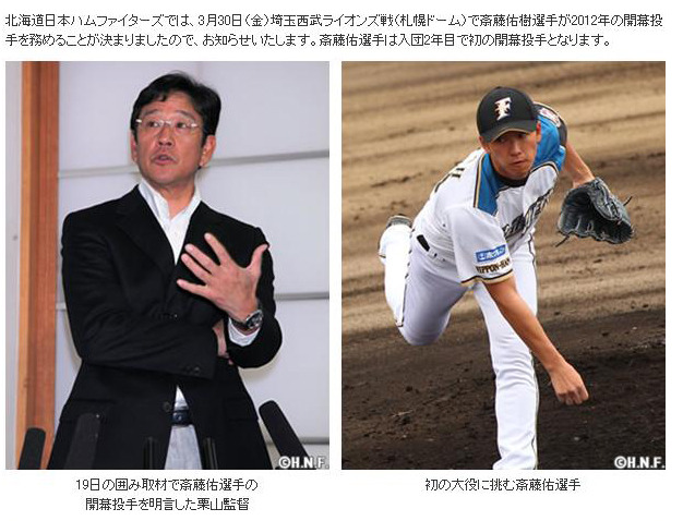 斎藤佑樹 初の開幕投手に 経験したことがないほど身の引き締まる思い Rbb Today