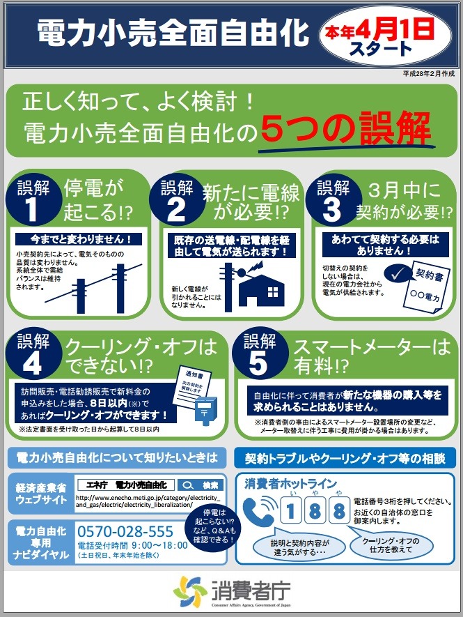 電力自由化 5つの誤解 とは 消費者庁が注意呼びかけ Rbb Today 電力自由化 5つの誤解 とは 消費者庁が注意呼びかけ Rbb Today
