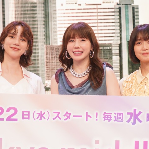 仲里依紗＆のん＆深川麻衣、『Tokyo middle 30』制作発表会で学生時代を振り返る 画像
