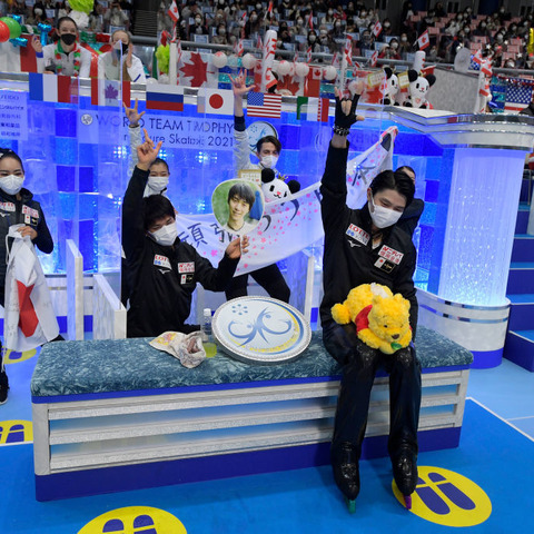 「フィギュア国別対抗戦」ショートプログラム羽生結弦は2位 団体としては日本3位 画像