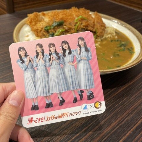 ココイチでチキンカツカレー食べて日向坂46の限定コースターをゲットしてみた！ 画像