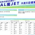 JAL、特別塗装機「JAL嵐JET」を国内線に！5日から就航開始!! 画像