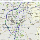 【地震】マピオン、東日本大震災被災地のトラック通行実績情報を公開……HTML5のCanvasを使用 画像