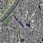 東京スカイツリーを斜め上から見る　衛星写真公開 画像