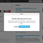 Twitter、「トレンド」をパーソナライズ化、場所やフォロー対象で選別 画像