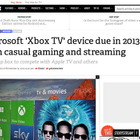 マイクロソフト、新型機「Xbox TV」を2013年リリースか 画像