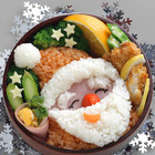 【クリスマス】チキンピラフでサンタクロース弁当　宮澤真理のキャラ弁 画像