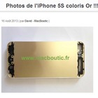 「iPhone 5S」に金色ボディ!?　仏で写真が流出 画像