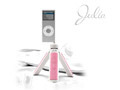 フォーカルポイント、iPodアクセサリブランド「Julia」の三脚型ポータブルスピーカー 画像