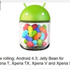 ソニーモバイル、「Xperia T」などをAndroid 4.1から4.3へアップデート 画像