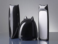 バットマンっぽい……？　ブライトンネット、ネコ型2.1chスピーカーシステムの黒猫バージョン 画像