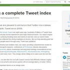 ツイッター、過去全てのツイートが検索可能に 画像