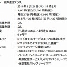 ぷららモバイルLTE、音声通話に対応……「音声通話プラス」開始 画像