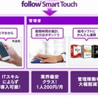 月額200円からのスマホ勤務管理「follow Smart Touch」、NTTコムウェアが提供開始 画像