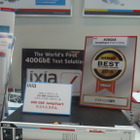 【Interop 2015 Vol.55】イクシア、標準規格策定に先駆けて400GbEテストソリューションを展示 画像