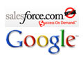 Salesforce.com、米Googleとの提携発表会の様子をウェブキャストで公開 画像