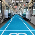 山手線、リオ五輪応援仕様の車両が登場！車内が競技フィールドに 画像