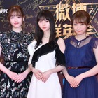 乃木坂46齋藤飛鳥＆松村沙友理＆秋元真夏、エレガントなドレス姿でレッドカーペットに登場 画像